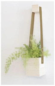 Кафява саксия от елхово дърво Colgante, 17 x 62 cm - Surdic