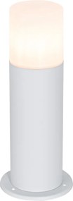 Стояща външна лампа бяла с опал абажур 30см IP44 - Odense