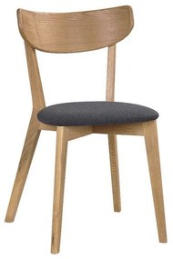 Стол за хранене от кафяв дъб с тъмносива седалка Ami - Rowico