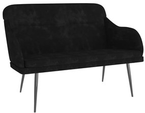 351449 vidaXL Пейка, черна, 110x76x80 см, кадифе