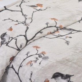 Сиво единично спално бельо от микроплюш 140x200 cm Ronja – My House