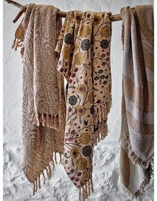 Кафяво одеяло от рециклиран памук 130x160 cm Salobre – Bloomingville