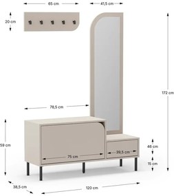 Кремав комплект за коридор Bea – Marckeric