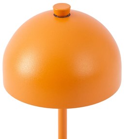 Оранжева настолна лампа с LED IP54 акумулаторна със станция за зареждане - Squirrel