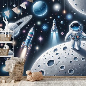 Тапет – Детска вселена с астронавти