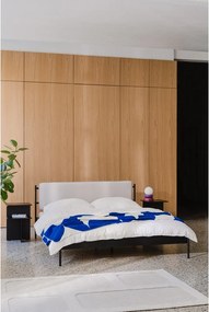 Черно нощно шкафче с рафтове Atik – noo.ma