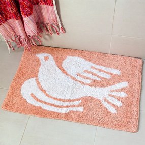 Прасковен килим за баня 50x80 cm White Dove – Rex London