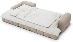 Светлокафяв сгъваем/с място за съхранение ъглов диван (ляв ъгъл) Linz – Cosmopolitan Design