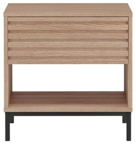 Нощно шкафче с дъбов плот в естествен цвят Celine – Støraa