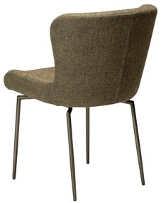 Тапициран трапезен стол в цвят каки Glam – DAN-FORM Denmark