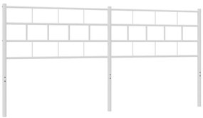 355743 vidaXL Метална табла за глава, бяла, 160 см