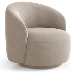 Светлокафяво въртящо се шенилово кресло Letizia – Micadoni