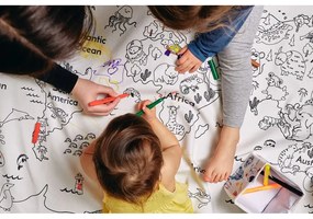 Детски килим за оцветяване Комплект за транспорт, ø 130 cm - Butter Kings