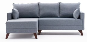 Светлосин ъглов разтегателен диван (ляв ъгъл) Bella – Balcab Home