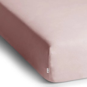 Светлорозов еластичен чаршаф от джърси 140x200 cm Amber – Restilo