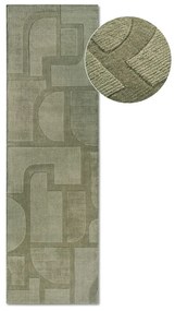 Зелена ръчно изработена вълнена пътека 80x250 cm Alexis – Villeroy&Boch