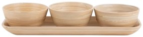 Бамбуков комплект за сервиране в естествен цвятPuro – PT LIVING