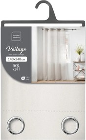 Завеса от воал в цвят слонова кост 140x240 cm Carlin – douceur d'intérieur