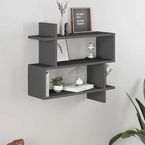 Paralel меламинов стенен рафт в антрацит цвят 70x22x65см.