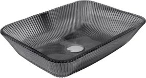 Mexen Tiva стъклена мивка върху плот 46 x 33 cm, черна - 24184670