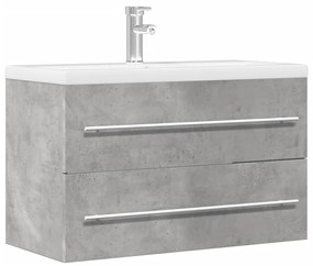 856228 vidaXL Шкаф за мивка, бетонно сиво, 80x38,5x48 см, инженерно дърво
