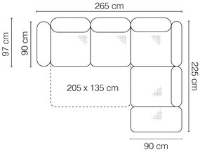 Ъглов диван Aretha-Right-Gkri
