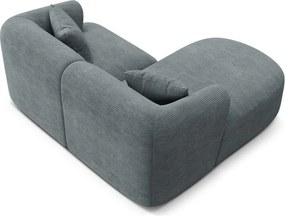 Тъмносив ъглов диван от рипсено кадифе (ляв ъгъл) Campi – Cosmopolitan Design