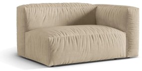 Бежов кадифен модул за диван (десен ъгъл) Martina – Micadoni