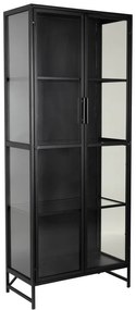Черна метална витрина 70x170x35 cm Rob – White Label
