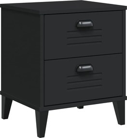 Нощно шкафче VIKEN, черно, инженерно дърво