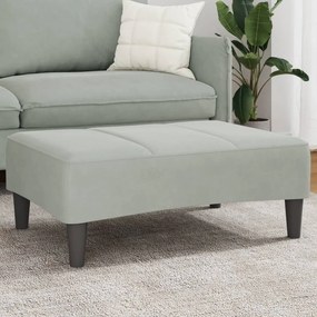 4007375 vidaXL Табуретка, светлосива, 77x55x31 см, кадифе