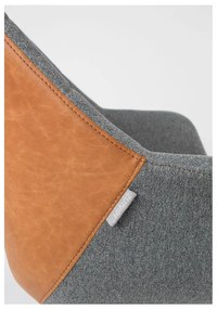 Сив офис стол с кафяви детайли Doulton - Zuiver