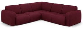 Ъглов диван в цвят бордо (променлив/L форма) Molino – Micadoni Home