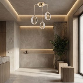 ВИСЯЩА ТАВАННА LED ЛАМПА G176-3CP GOLD