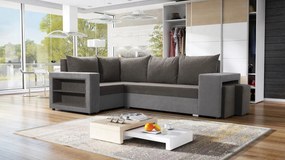 Ъглов диван Milano-Gray light - Gray dark-Left