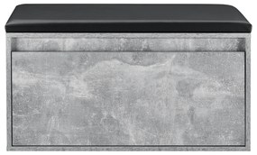 Пейка Degerfors 80x39x45 cm вид бетон/черен []