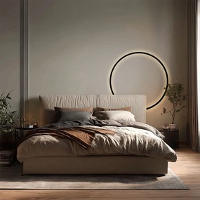 Дизайнерска стенна лампа черна 67cm вкл. LED 3-степенно димиране - Anello