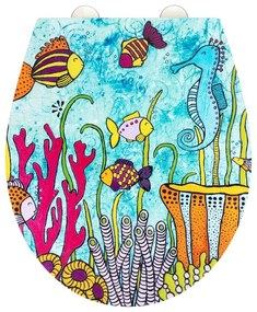 Тоалетна чиния с автоматично затваряне 37 x 44,5 см Rollin'Art Ocean Life – Wenko