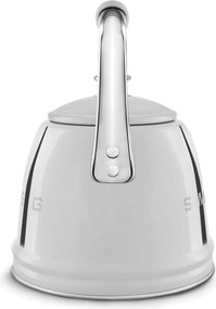 Свирещ чайник Smeg WKF01SS, 2.3 л,Индукция, Ненагряваща се дръжка, Стомана, Сребрист