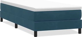 3315805 vidaXL Box Spring легло без матрак Тъмно синьо 80x210 cm кадифе