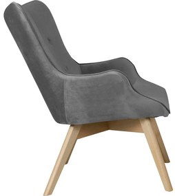 Сиво кадифено кресло Niko – Ropez