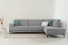 Сив ъглов диван (десен ъгъл/L форма) Copenhagen – Scandic