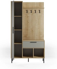 Зелено-естествен комплект за коридор от декор от дъб 108x195x35 cm Heidy – Marckeric