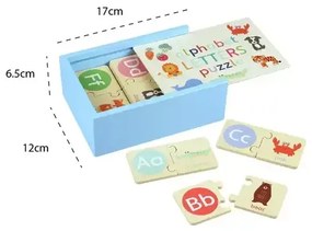 Дървен пъзел в кутия - Азбука с Животни