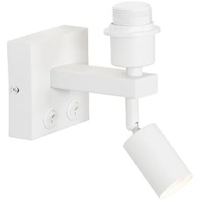 Модерна стенна лампа бяла с лампа за четене - Brescia