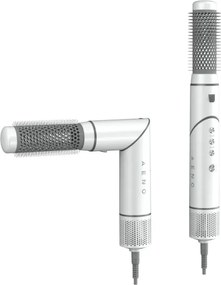 Уред за сушене и стилизиране на коса AENO HS1 AHS0001, 1200W, 4 скорости, 4 нива, 7 приставки, Йонизиране, Бял