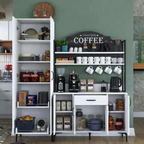 Многофункционален шкаф JE148, цвят Бял