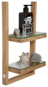 Стенен рафт от дъбова дървесина, височина 81 см Zone - Wireworks