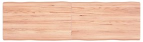 363963 vidaXL Плот за маса светлокафяв 140x40x(2-6) см обработен масивен дъб