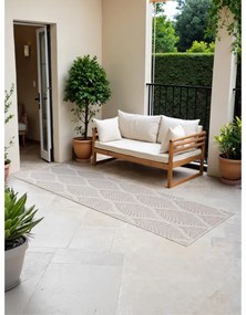 Пътека за открито и закрито в цвят слонова кост и сиво 80x250 cm Duet Liora – NORTHRUGS